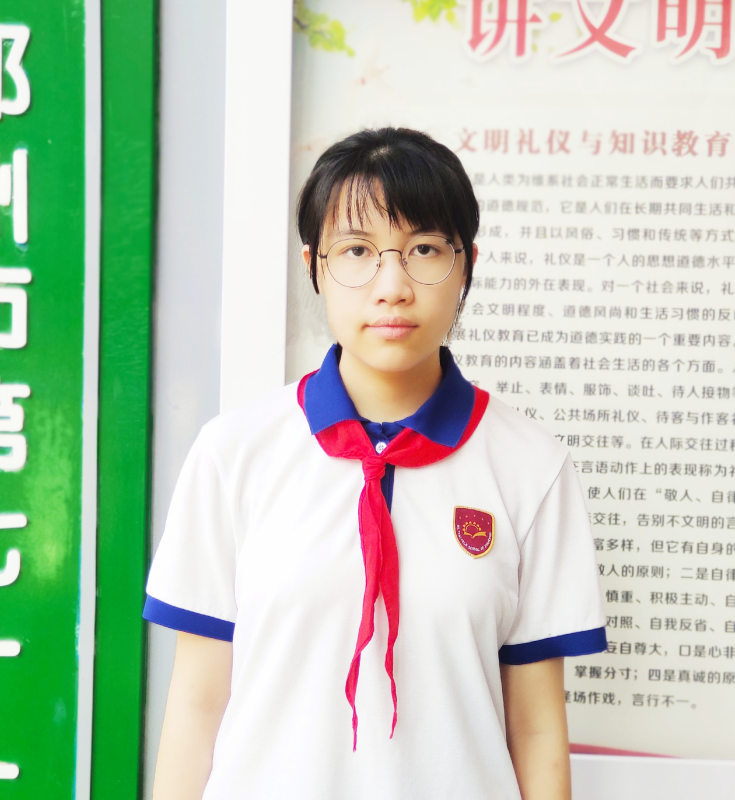 【少年之星】每周之星——八年级二班黄湘雷同学